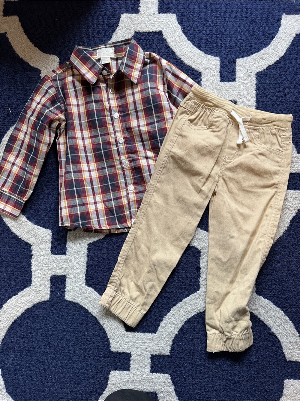 Tahari button down and Drawstring Joggers for Kids